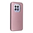 For OPPO F29 5G Carbon Fiber Texture Flip Leather Phone Case(Pink) - 3