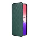 For OPPO F29 5G Carbon Fiber Texture Flip Leather Phone Case(Green) - 2