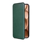 For OPPO Find X8 Ultra 5G Carbon Fiber Texture Flip Leather Phone Case(Green) - 2