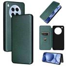 For OPPO Find X8s 5G Carbon Fiber Texture Flip Leather Phone Case(Green) - 1