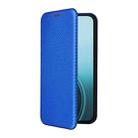 For OPPO Reno14 5G Global Carbon Fiber Texture Flip Leather Phone Case(Blue) - 2