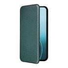 For OPPO Reno14 5G Global Carbon Fiber Texture Flip Leather Phone Case(Green) - 2