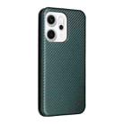For OPPO Reno14 5G Global Carbon Fiber Texture Flip Leather Phone Case(Green) - 3