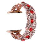 Diamonds Twist Metal Watch Band For Apple Watch 4 44mm(Rose Gold Red) - 1