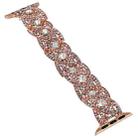 Diamonds Twist Metal Watch Band For Apple Watch Series 10 42mm(Rose Gold White) - 2