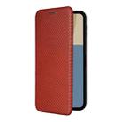 For Sharp Aquos Sense9 Carbon Fiber Texture Flip Leather Phone Case(Brown) - 2