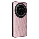 For Sharp Aquos R9 Pro Carbon Fiber Texture Flip Leather Phone Case(Pink) - 3