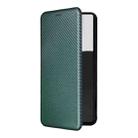 For Sharp Aquos R9 Pro Carbon Fiber Texture Flip Leather Phone Case(Green) - 2
