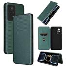 For Xiaomi Redmi K60E Carbon Fiber Texture Flip Leather Phone Case(Green) - 1