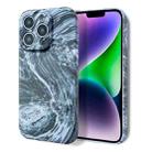 For iPhone 14 Pro Marble Pattern Phone Case(Black White) - 1