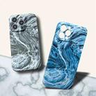 For iPhone 13 Pro Max Marble Pattern Phone Case(Green White) - 3