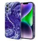 For iPhone 13 Pro Marble Pattern Phone Case(Purple White) - 1