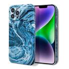For iPhone 11 Pro Max Marble Pattern Phone Case(Navy Blue White) - 1