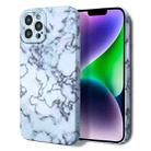 For iPhone XS / X Marble Pattern Phone Case(Red White) - 1