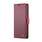 For Samsung Galaxy A23 CaseMe 023 Butterfly Buckle Litchi Texture RFID Anti-theft Leather Phone Case(Wine Red) - 2
