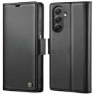 For Samsung Galaxy A34 5G CaseMe 023 Butterfly Buckle Litchi Texture RFID Anti-theft Leather Phone Case(Black) - 1