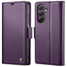 For Samsung Galaxy A34 5G CaseMe 023 Butterfly Buckle Litchi Texture RFID Anti-theft Leather Phone Case(Pearly Purple) - 1