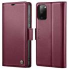For Samsung Galaxy S20 CaseMe 023 Butterfly Buckle Litchi Texture RFID Anti-theft Leather Phone Case(Wine Red) - 1