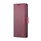 For Samsung Galaxy S20 CaseMe 023 Butterfly Buckle Litchi Texture RFID Anti-theft Leather Phone Case(Wine Red) - 2