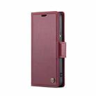 For Samsung Galaxy S22 5G CaseMe 023 Butterfly Buckle Litchi Texture RFID Anti-theft Leather Phone Case(Wine Red) - 2