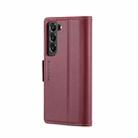 For Samsung Galaxy S22 5G CaseMe 023 Butterfly Buckle Litchi Texture RFID Anti-theft Leather Phone Case(Wine Red) - 3