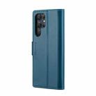 For Samsung Galaxy S22 Ultra 5G CaseMe 023 Butterfly Buckle Litchi Texture RFID Anti-theft Leather Phone Case(Blue) - 3