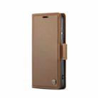 For Samsung Galaxy S23 5G CaseMe 023 Butterfly Buckle Litchi Texture RFID Anti-theft Leather Phone Case(Brown) - 2