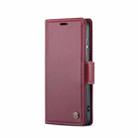 For Samsung Galaxy S23 5G CaseMe 023 Butterfly Buckle Litchi Texture RFID Anti-theft Leather Phone Case(Wine Red) - 2