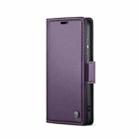 For Samsung Galaxy S23 5G CaseMe 023 Butterfly Buckle Litchi Texture RFID Anti-theft Leather Phone Case(Pearly Purple) - 2