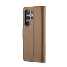 For Samsung Galaxy S23 Ultra 5G CaseMe 023 Butterfly Buckle Litchi Texture RFID Anti-theft Leather Phone Case(Brown) - 3