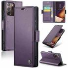 For Samsung Galaxy Note20 Ultra CaseMe 023 Butterfly Buckle Litchi Texture RFID Anti-theft Leather Phone Case(Pearly Purple) - 1