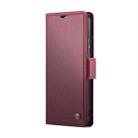 For Samsung Galaxy A53 CaseMe 023 Butterfly Buckle Litchi Texture RFID Anti-theft Leather Phone Case(Wine Red) - 2