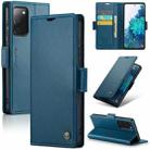 For Samsung Galaxy S20 FE CaseMe 023 Butterfly Buckle Litchi Texture RFID Anti-theft Leather Phone Case(Blue) - 1