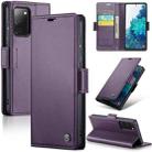 For Samsung Galaxy S20 FE CaseMe 023 Butterfly Buckle Litchi Texture RFID Anti-theft Leather Phone Case(Pearly Purple) - 1
