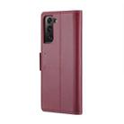 For Samsung Galaxy S21 FE 5G CaseMe 023 Butterfly Buckle Litchi Texture RFID Anti-theft Leather Phone Case(Wine Red) - 3