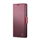 For Samsung Galaxy A12 5G CaseMe 023 Butterfly Buckle Litchi Texture RFID Anti-theft Leather Phone Case(Wine Red) - 2