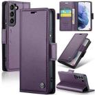 For Samsung Galaxy S21 5G CaseMe 023 Butterfly Buckle Litchi Texture RFID Anti-theft Leather Phone Case(Pearly Purple) - 1