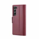 For Samsung Galaxy S21+ 5G CaseMe 023 Butterfly Buckle Litchi Texture RFID Anti-theft Leather Phone Case(Wine Red) - 3