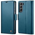 For Samsung Galaxy S21+ 5G CaseMe 023 Butterfly Buckle Litchi Texture RFID Anti-theft Leather Phone Case(Blue) - 1