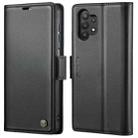 For Samsung Galaxy A32 5G / M32 5G CaseMe 023 Butterfly Buckle Litchi Texture RFID Anti-theft Leather Phone Case(Black) - 1
