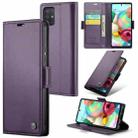 For Samsung Galaxy A71 4G CaseMe 023 Butterfly Buckle Litchi Texture RFID Anti-theft Leather Phone Case(Pearly Purple) - 1