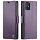 For Samsung Galaxy A71 4G CaseMe 023 Butterfly Buckle Litchi Texture RFID Anti-theft Leather Phone Case(Pearly Purple) - 2