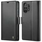 For Samsung Galaxy A13 4G/5G/A04s/A04/M13 5G CaseMe 023 Butterfly Buckle Litchi Texture RFID Anti-theft Leather Phone Case(Black) - 1