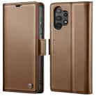 For Samsung Galaxy A13 4G/5G/A04s/A04/M13 5G CaseMe 023 Butterfly Buckle Litchi Texture RFID Anti-theft Leather Phone Case(Brown) - 1
