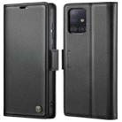 For Samsung Galaxy A51 4G/M40s CaseMe 023 Butterfly Buckle Litchi Texture RFID Anti-theft Leather Phone Case(Black) - 1