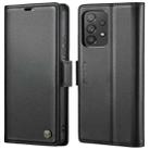 For Samsung Galaxy A72 CaseMe 023 Butterfly Buckle Litchi Texture RFID Anti-theft Leather Phone Case(Black) - 1