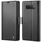 For Samsung Galaxy S10 CaseMe 023 Butterfly Buckle Litchi Texture RFID Anti-theft Leather Phone Case(Black) - 1