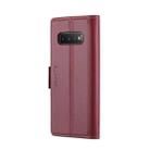 For Samsung Galaxy S10+ CaseMe 023 Butterfly Buckle Litchi Texture RFID Anti-theft Leather Phone Case(Wine Red) - 3