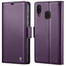 For Samsung Galaxy A20/A30/M10s CaseMe 023 Butterfly Buckle Litchi Texture RFID Anti-theft Leather Phone Case(Pearly Purple) - 1