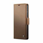 For Samsung Galaxy A22 5G CaseMe 023 Butterfly Buckle Litchi Texture RFID Anti-theft Leather Phone Case(Brown) - 2